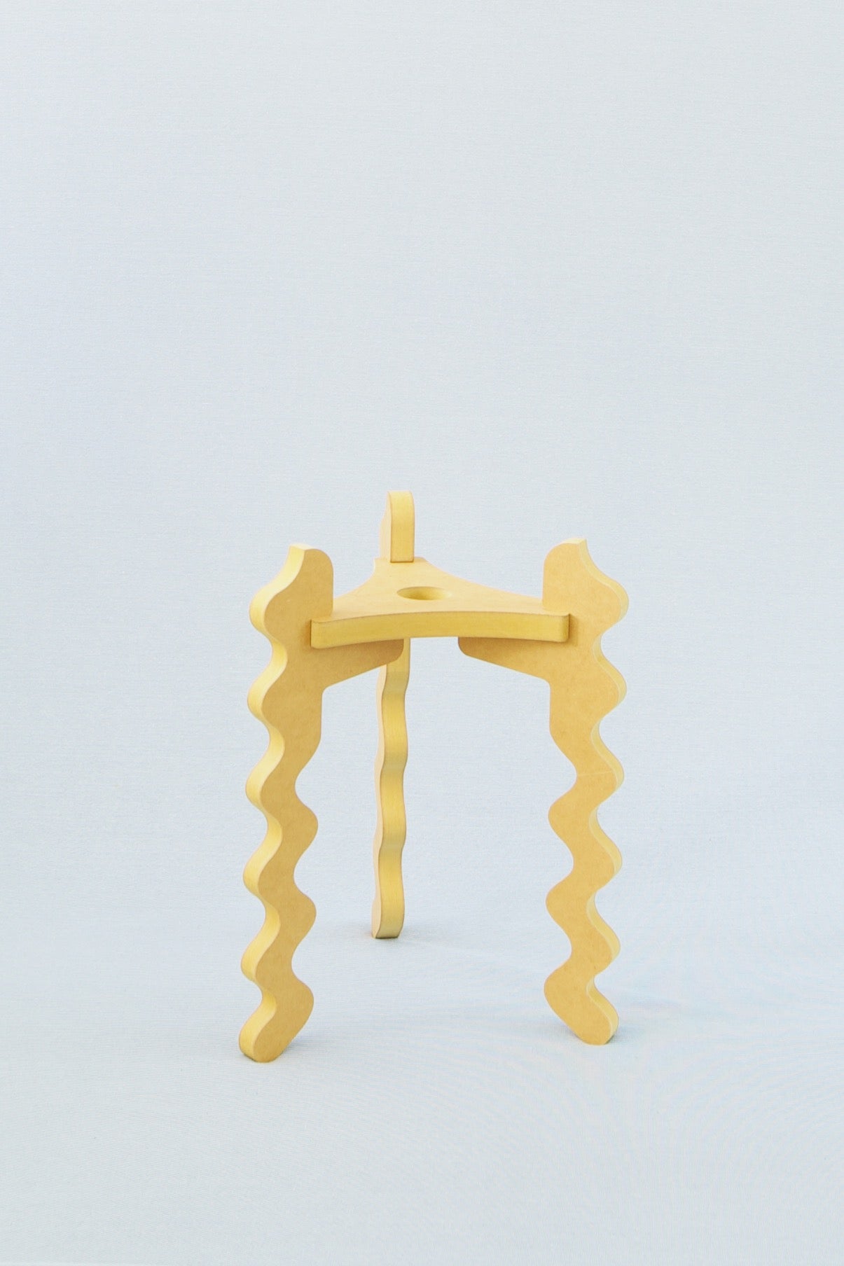 Xigglie Saffron Trio Plant Stand. Australian designed and made in yellow moisture-resistant MDF.